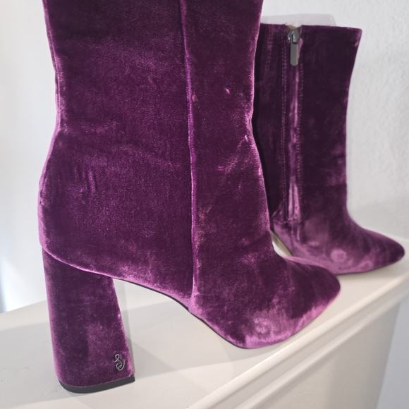 Sam Edelman Shoes - Sam Edelman Velvet Purple Heeled Boots